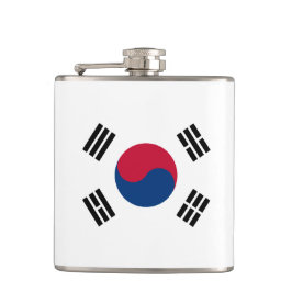 Flagge Südkoreas Vinyl Wrapped Flask Flachmann
