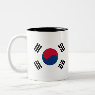 Flagge Südkoreas Zweifarbige Tasse