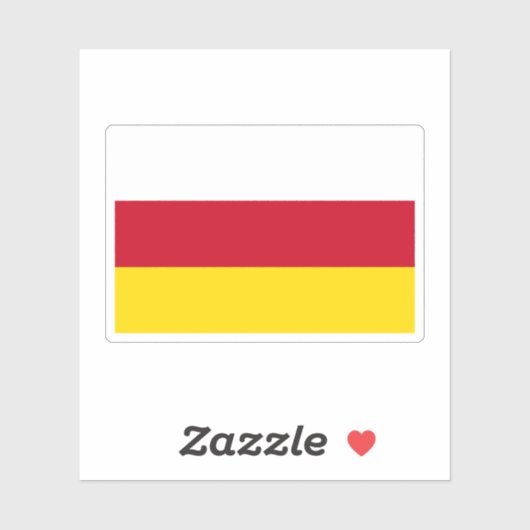 Flagge Südossetiens Aufkleber (Blatt)