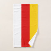 Flagge Südossetiens Badhandtuch Set (Handtuch)