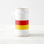 Flagge Südossetiens Bierglas (Vorderseite Links)