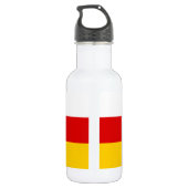 Flagge Südossetiens Edelstahlflasche (Rückseite)