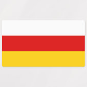 Flagge Südossetiens Etiketten (Design 1)