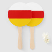 Flagge Südossetiens Fächer (Vorne und Hinten)