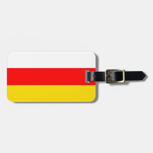 Flagge Südossetiens Gepäckanhänger (Vorderseite horizontal)