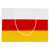 Flagge Südossetiens Große Geschenktüte (Rückseite)