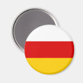 Flagge Südossetiens Magnet (Vorderseite/Rückseite)