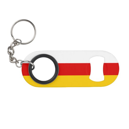 Flagge Südossetiens Mini Flaschenöffner (Vorderseite (Horizontal))