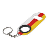 Flagge Südossetiens Mini Flaschenöffner (Vorderseite Schrägansicht)