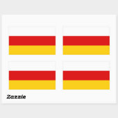 Flagge Südossetiens Rechteckiger Aufkleber (Blatt)