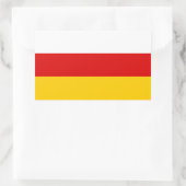 Flagge Südossetiens Rechteckiger Aufkleber (Tasche)