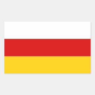 Flagge Südossetiens Rechteckiger Aufkleber