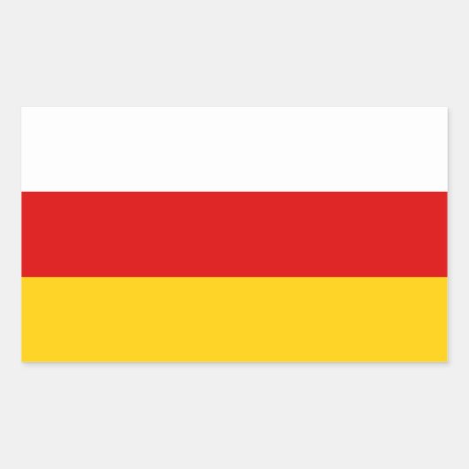 Flagge Südossetiens Rechteckiger Aufkleber (Vorderseite)