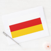 Flagge Südossetiens Rechteckiger Aufkleber (Umschlag)