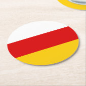 Flagge Südossetiens Runder Pappuntersetzer (Angewinkelt)