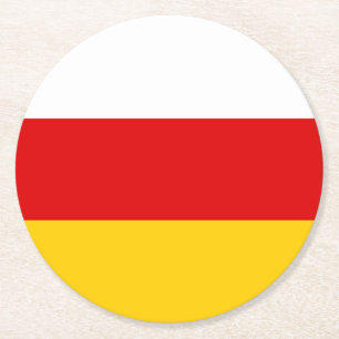 Flagge Südossetiens Runder Pappuntersetzer
