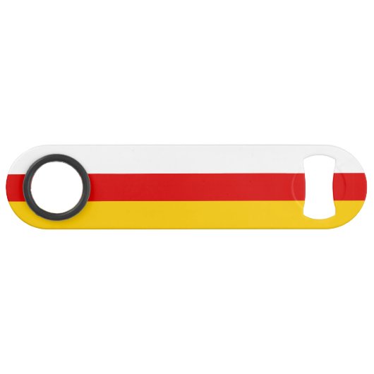Flagge Südossetiens Speed Flaschenöffner (Vorderseite (Horizontal))