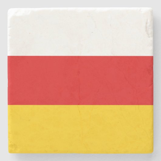 Flagge Südossetiens Steinuntersetzer (Vorderseite)