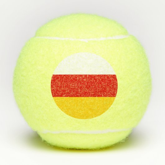 Flagge Südossetiens Tennisbälle (Vorderseite)