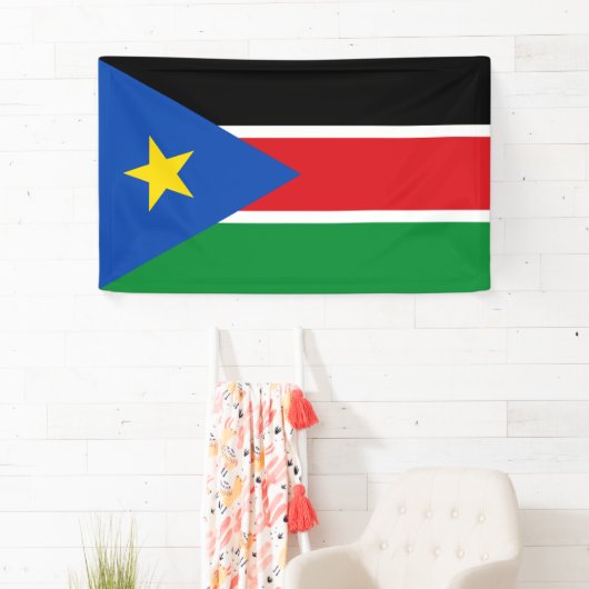 Flagge Südsudans (Afrika) Banner (Insitu)
