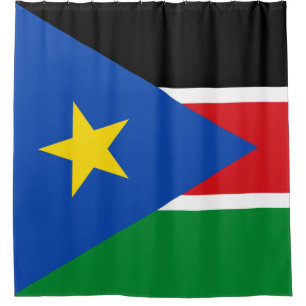 Flagge Südsudans (Afrika) Duschvorhang