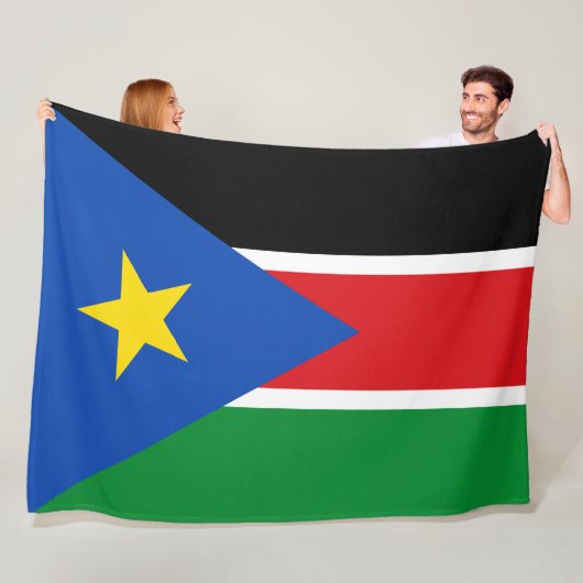 Flagge Südsudans (Afrika) Fleecedecke (Beispiel)