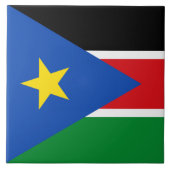 Flagge Südsudans (Afrika) Fliese (Vorderseite)