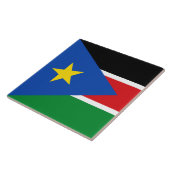 Flagge Südsudans (Afrika) Fliese (Seite)