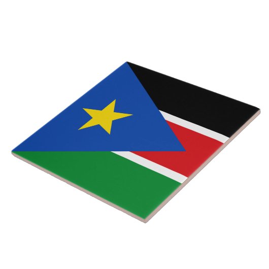 Flagge Südsudans (Afrika) Fliese (Seite)