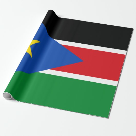 Flagge Südsudans (Afrika) Geschenkpapier (Ungerollt)