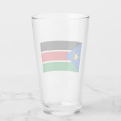 Flagge Südsudans (Afrika) Glas (Rückseite)