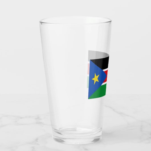 Flagge Südsudans (Afrika) Glas (Rechts)