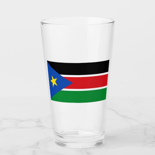 Flagge Südsudans (Afrika) Glas (Vorderseite)