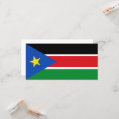 Flagge Südsudans (Afrika) Karte (Vorderseite/Rückseite Beispiel)