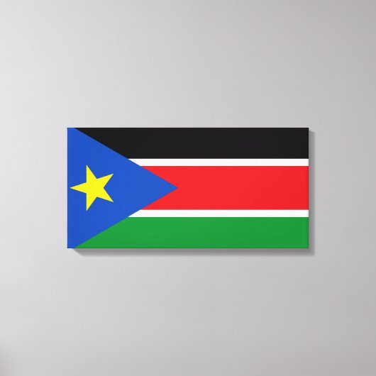 Flagge Südsudans (Afrika) Leinwanddruck (Vorderseite)