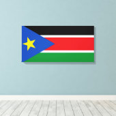 Flagge Südsudans (Afrika) Leinwanddruck (Insitu (Holzboden))