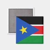 Flagge Südsudans (Afrika) Magnet (Vorderseite/Rückseite)
