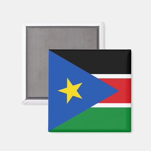 Flagge Südsudans (Afrika) Magnet (Vorderseite/Rückseite)