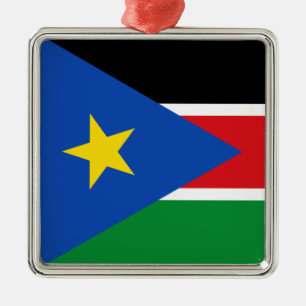 Flagge Südsudans (Afrika) Ornament Aus Metall