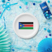 Flagge Südsudans (Afrika) Pappteller (Party)