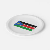 Flagge Südsudans (Afrika) Pappteller (Schrägansicht)