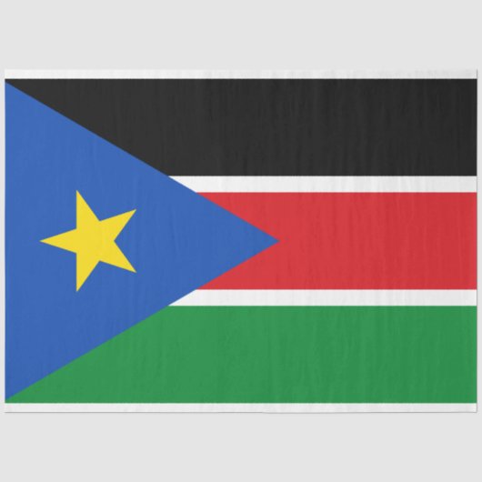 Flagge Südsudans (Afrika) Seidenpapier (Vorderseite)