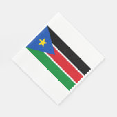 Flagge Südsudans (Afrika) Serviette (Ecke)