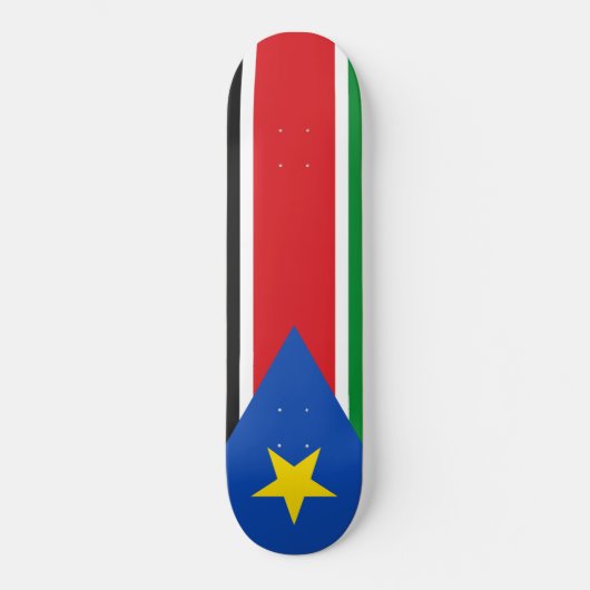 Flagge Südsudans (Afrika) Skateboard (Vorderseite)