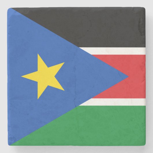 Flagge Südsudans (Afrika) Steinuntersetzer (Vorderseite)