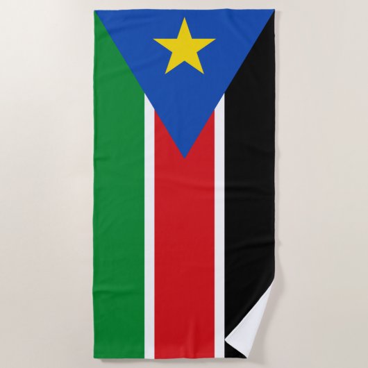 Flagge Südsudans (Afrika) Strandtuch (Vorderseite)