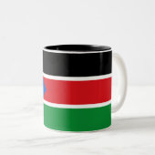 Flagge Südsudans (Afrika) Zweifarbige Tasse (VorderseiteRechts)