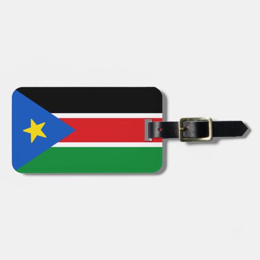 Flagge Südsudans Gepäckanhänger (Vorderseite horizontal)