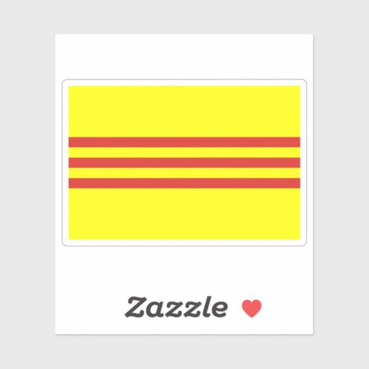 Flagge Südvietnams (1955 - 1975) Aufkleber (Blatt)