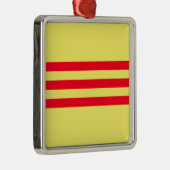 Flagge Südvietnams Silbernes Ornament (Rechts)